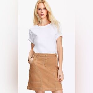 LOFT Utility Mixed Media Pocket Mini Dress